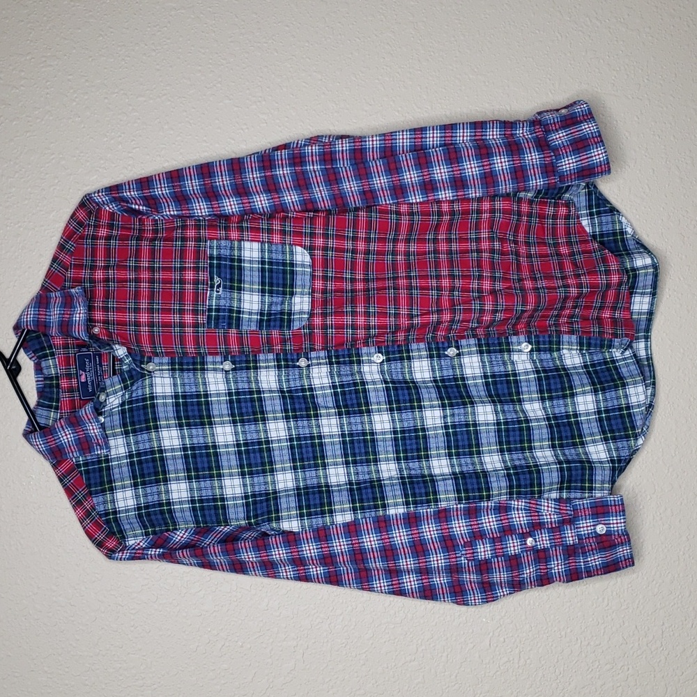 Vineyard Vines by Shep & Ian Classic Fit Tucker Cotton Plaid Shirt (Size Small)